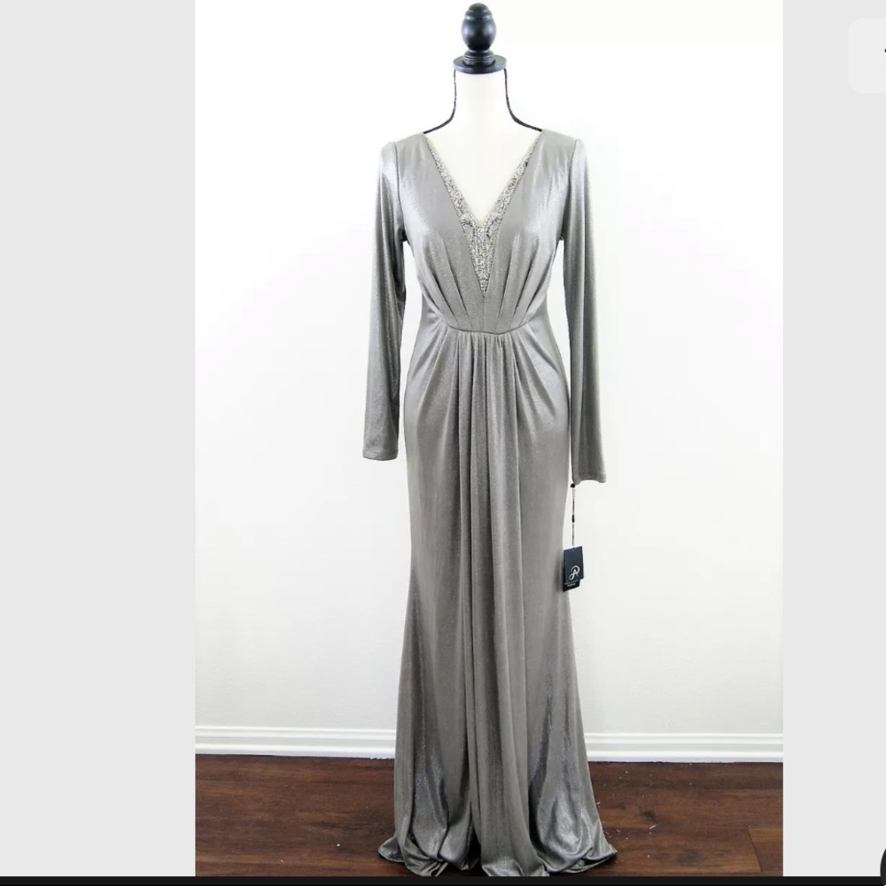 ❌SOLD❌Adrianna Papell Beads Sequins Long Formal Dress 8